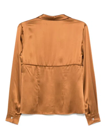 Versace Tie-front Blouse In Neutral