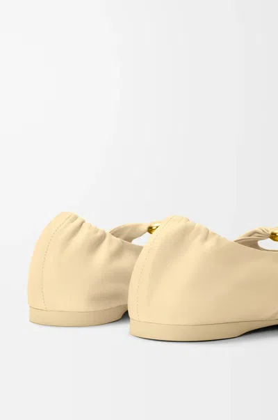 Loewe Pebble Soft Ballerina In Nappa Lambskin In Yellow