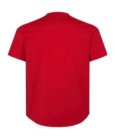 Dsquared2 D2 X Magliano Red Crewneck T-shirt With Maxi Print On The Front In Cotton Man In Red