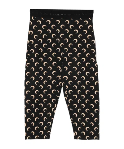 Marine Serre Recycled Moon Jersey Capri Leggings In Blue