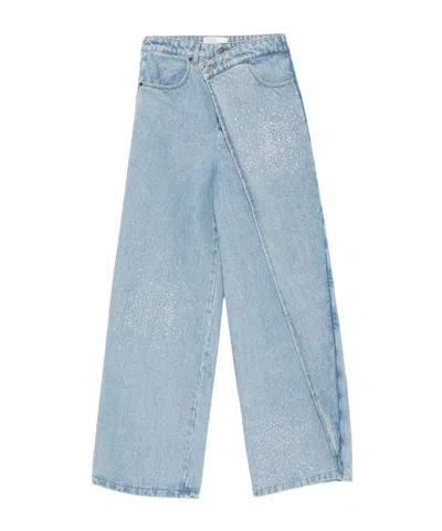 Giuseppe Di Morabito Embellished Diagonal-panel Jeans In Blue