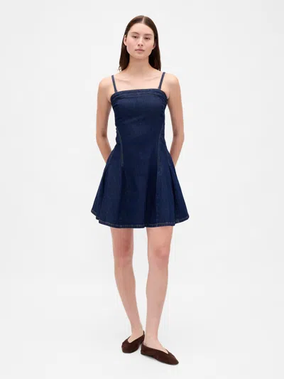 Gap Denim Mini Dress In Blue | ModeSens
