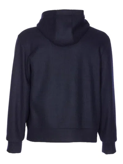 Circolo 1901 Hooded Sweatshirt With Drawstring And Pockets In Blue