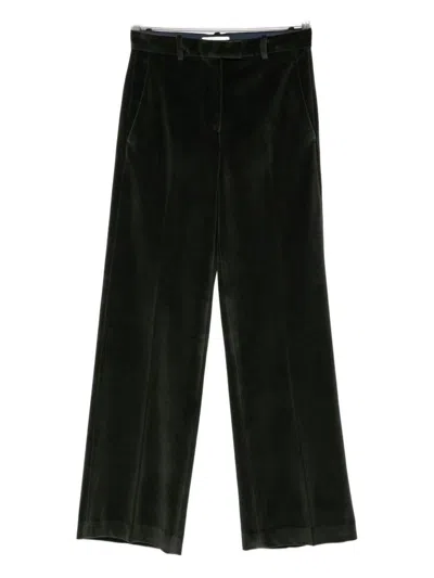 Circolo 1901 Wide-leg Cotton Trousers Featuring Multiple Pockets In Black
