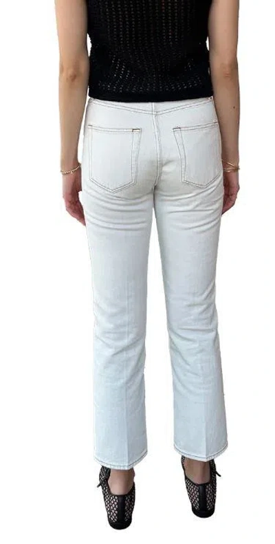 Frame Womens Au Natural Clean The Hang Straight-leg Denim Jeans In White