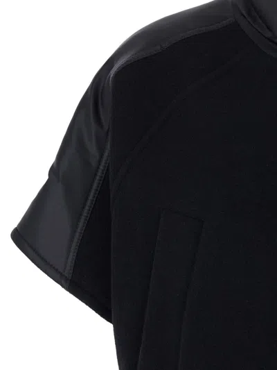 Pinko Short-sleeved Stand-up Collar Jacket In Black