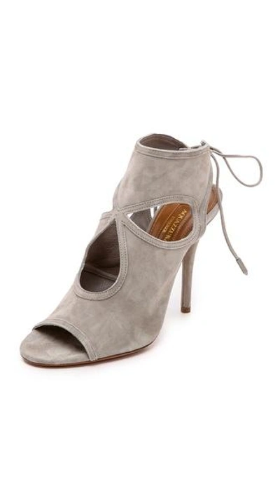 Shop Aquazzura Sexy Thing Cutout Sandals In Light Grey