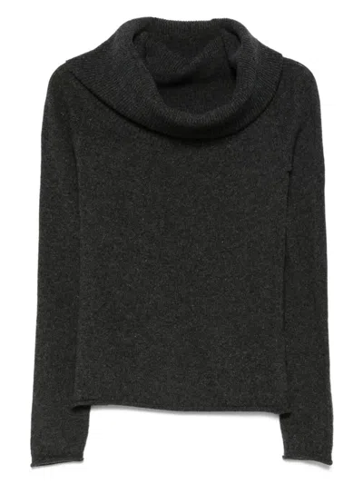 Roberto Collina Wool And Cashmere Cowl-neck Sweater Clothing In Gray
