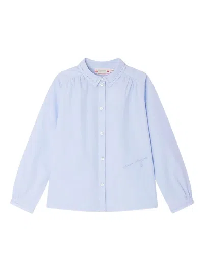 Bonpoint Basiline Cotton Shirt In Blue