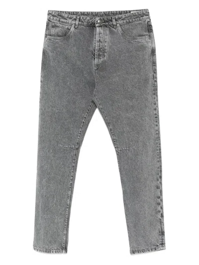 Brunello Cucinelli Straight Leg Jeans With Faded Effect And Five-pocket Design In Blue