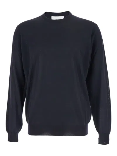 Lardini Crew Neck Pullover In Blue