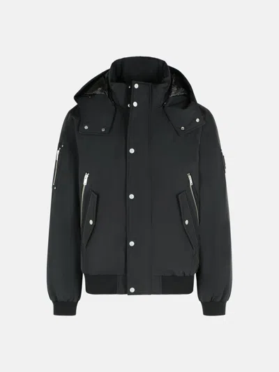 Moose Knuckles Long-sleeved Cotton-padded Jacket In Black