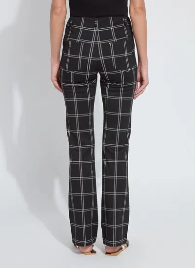 Lyssé Patterned Bootcut Pants In Coastal Windowpane In Black