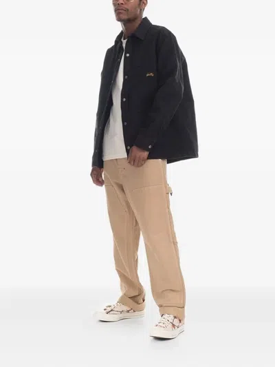 Stan Ray Patch-pocket Button-front Jacket In Black