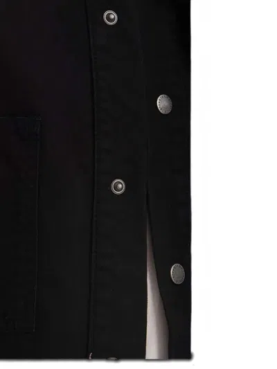 Stan Ray Patch-pocket Button-front Jacket In Black