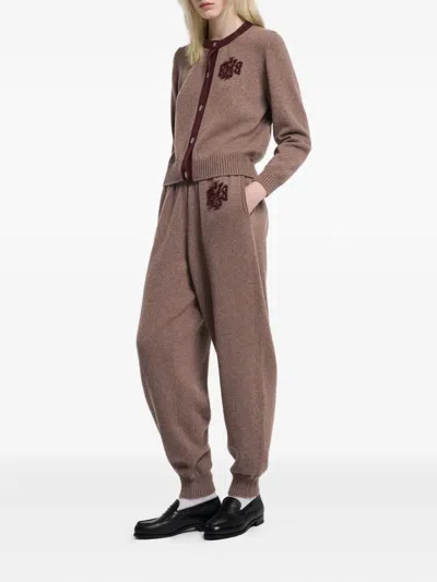 LOGO刺绣针织长裤