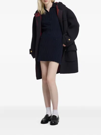 Barrie Duffle Coat In Black