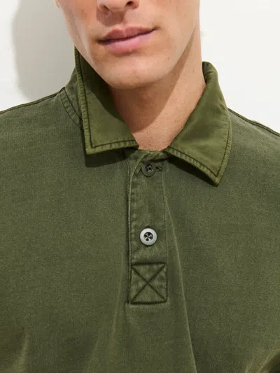 Alex Mill Garment Dyed Rugby Shirt In Cotton Jersey In Green