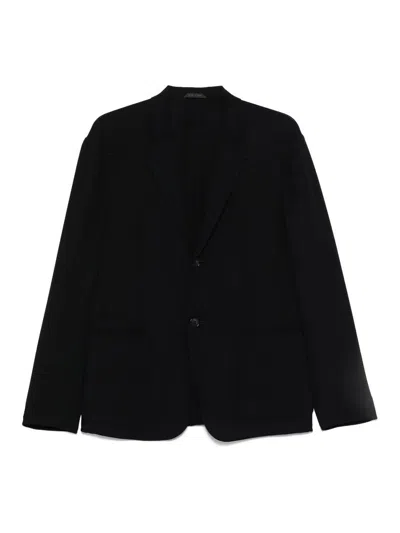 Giorgio Armani Wool Blazer In Black