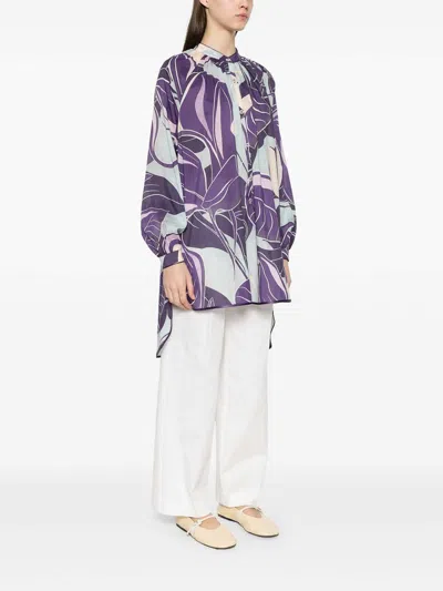 F.r.s For Restless Sleepers Tizio Blouse In Grape Purple