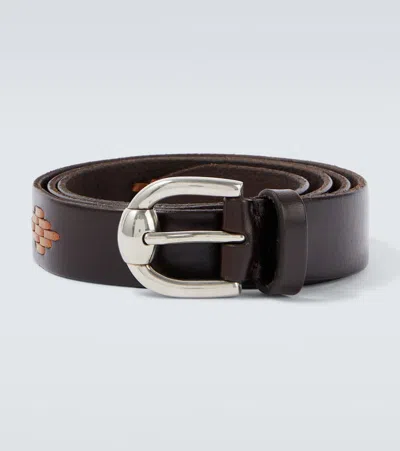 Brunello Cucinelli Leather Belt In Brown