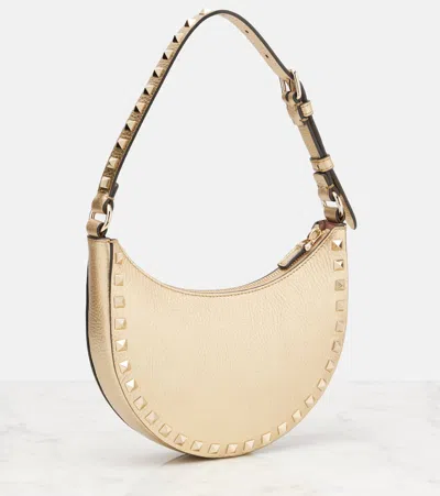 Valentino Garavani Kleine Crescent Schultertasche Mit Nieten In Gold