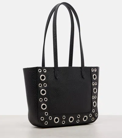 Valentino Nellcote Mini Shopping Tote Bag In Leather In Black