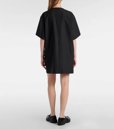 Plan C Sequined Wool-blend Minidress In Black