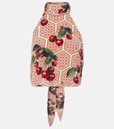 NOTES FROM THE ROAD印花真丝上衣