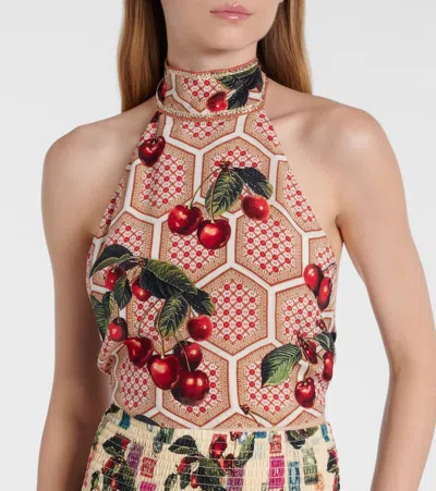 NOTES FROM THE ROAD印花真丝上衣