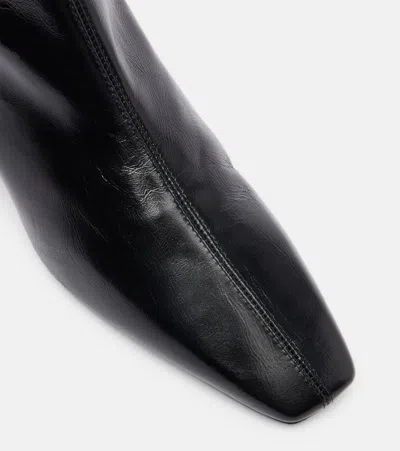 Aquazzura Block Heel Ankle Boots With Pointed Toe In Black