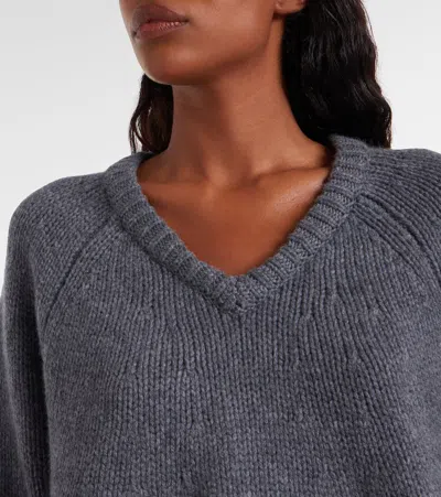 Lisa Yang Oia Oversized Cashmere Sweater In Gray