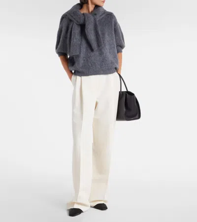 Lisa Yang Puff-sleeve Mohair Sweater In Gray