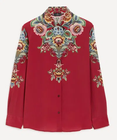 Etro Camicia In Crepe Porpora  Donna In Pink