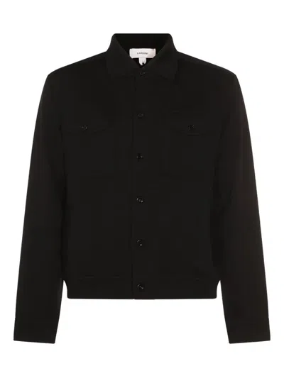 Lardini Virgin Wool Overshirt In Black
