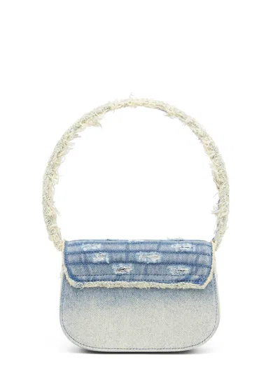 Diesel 1dr Denim Shoulder Bag With Used Effect