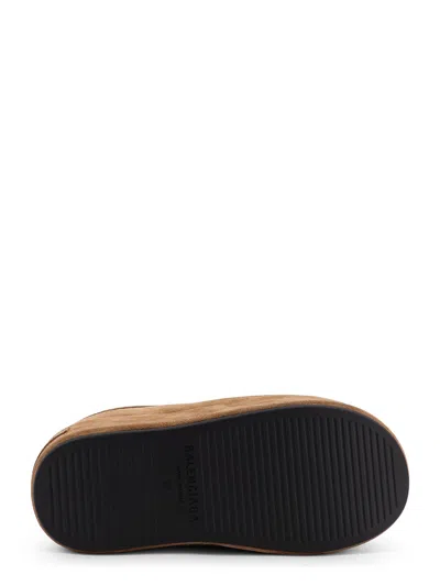 Balenciaga Women Alaska Soft Suede Mule With Plateau In Brown