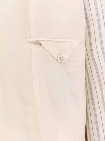 Maison Margiela Anonymity Of The Lining Reversible Wool Blend Blazer In Neutral
