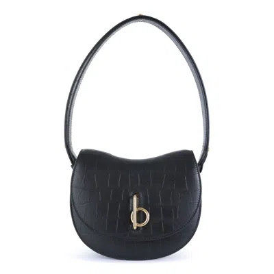 Burberry Women's Elegant Leather Bag For All Occasions In Black
