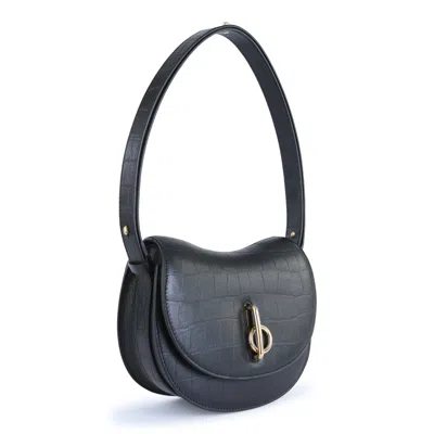 Burberry Women's Elegant Leather Bag For All Occasions In Black