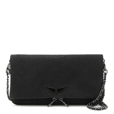 Zadig & Voltaire Black Leather Rock Soft Savage Shoulder Bag