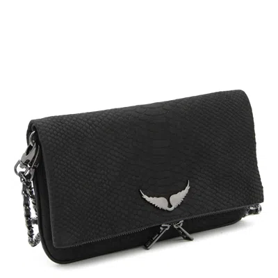 Zadig & Voltaire Black Leather Rock Soft Savage Shoulder Bag
