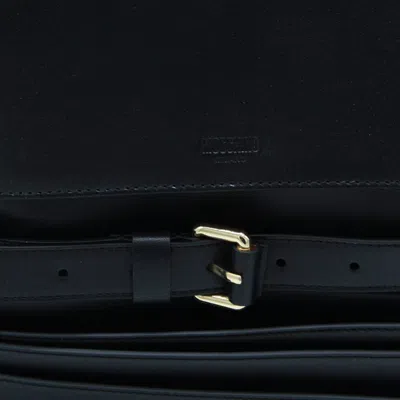 Moschino Flap Backpack With Adjustable Straps And Top Handle In Black