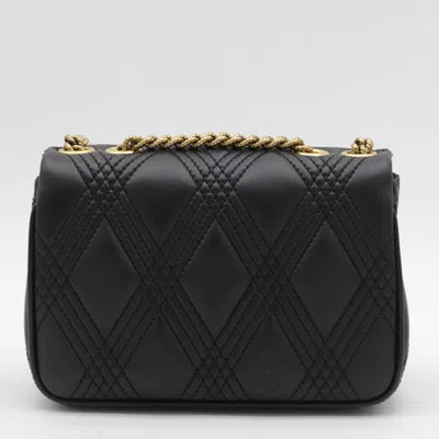 Valentino Garavani Black Leather Quiltie 67 Shoulder Bag In Nero