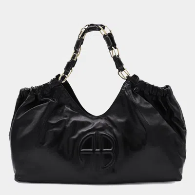 Anine Bing Chain Strap Ruched Detailing Soft Texture Tote