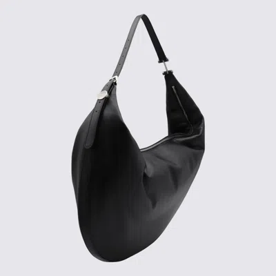 Marni Dot Medium Hobo Bag In Black Leather In Black
