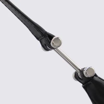 Marni Dot Medium Hobo Bag In Black Leather In Black