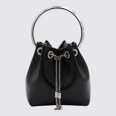 Jimmy Choo Eyelet Chain Bucket Bag With Metallic Handle