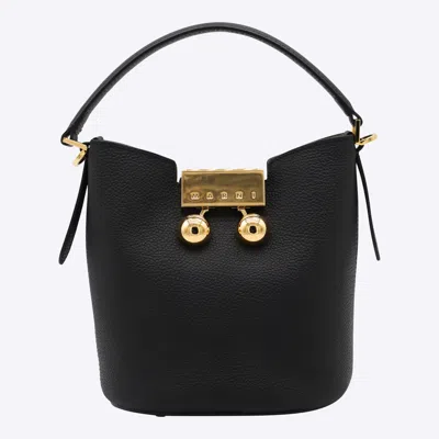 Marni Trunkaroo Leather Bucket Bag