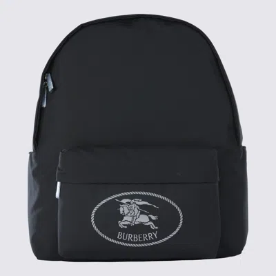 Burberry Black Backpack With Spacious Design And Padded Straps